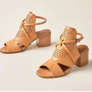 Sundance Tan Block Heel Sandals